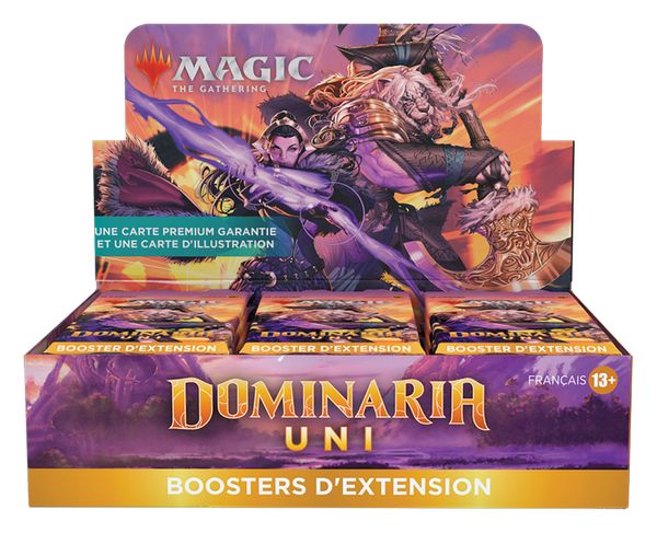 1 pochette recharge de 12 cartes en français de l’extension Dominaria Uni