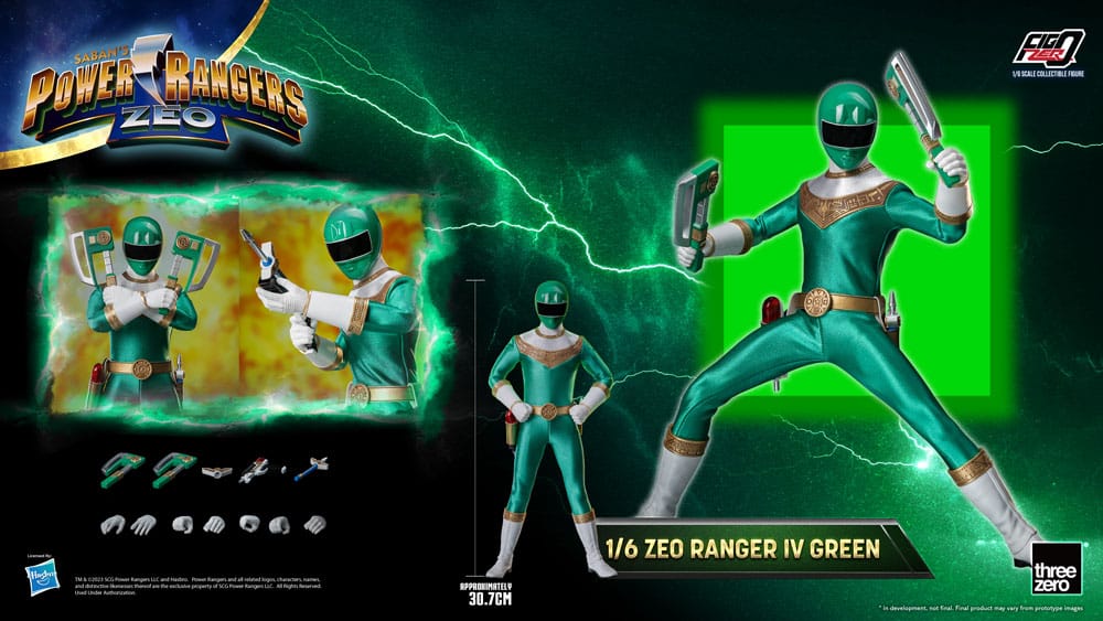 Power Rangers Zeo figurine FigZero 1/6 Ranger IV Green 30 cm