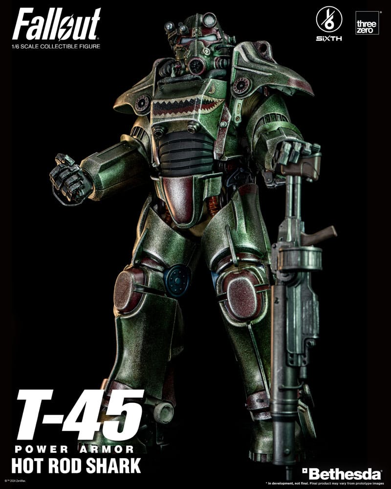 Fallout figurine FigZero 1/6 T-45 Hot Rod Shark Power Armor 37 cm