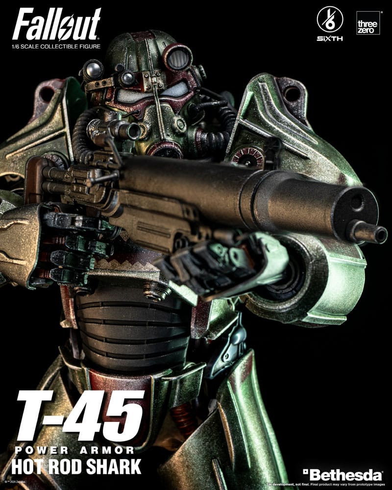 Fallout figurine FigZero 1/6 T-45 Hot Rod Shark Power Armor 37 cm