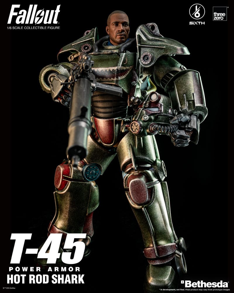Fallout figurine FigZero 1/6 T-45 Hot Rod Shark Power Armor 37 cm