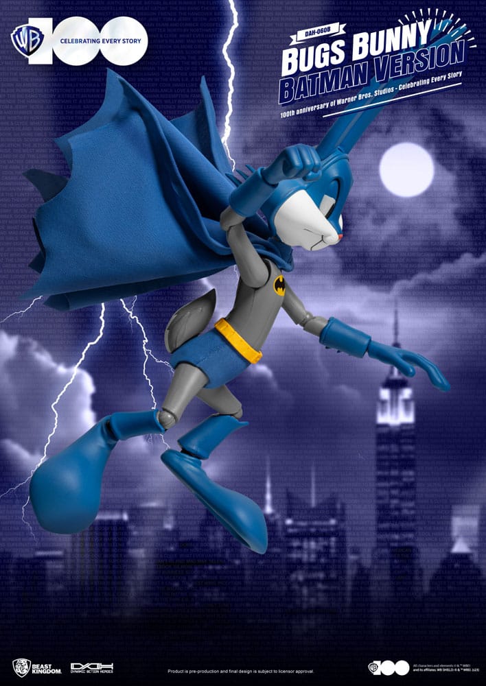 Warner Brothers figurine Dynamic Action Heroes 1/9 100th Anniversary of Warner Bros. Studios Bugs Bunny Batman Ver. 17 cm