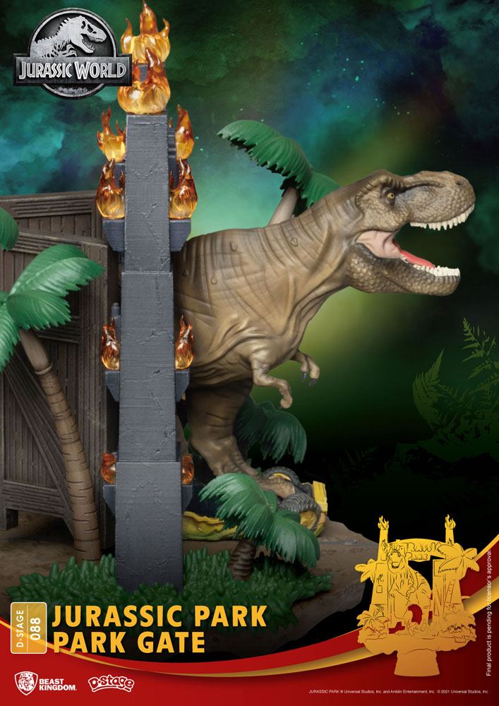 Jurassic Park diorama PVC D-Stage Park Gate 15 cm