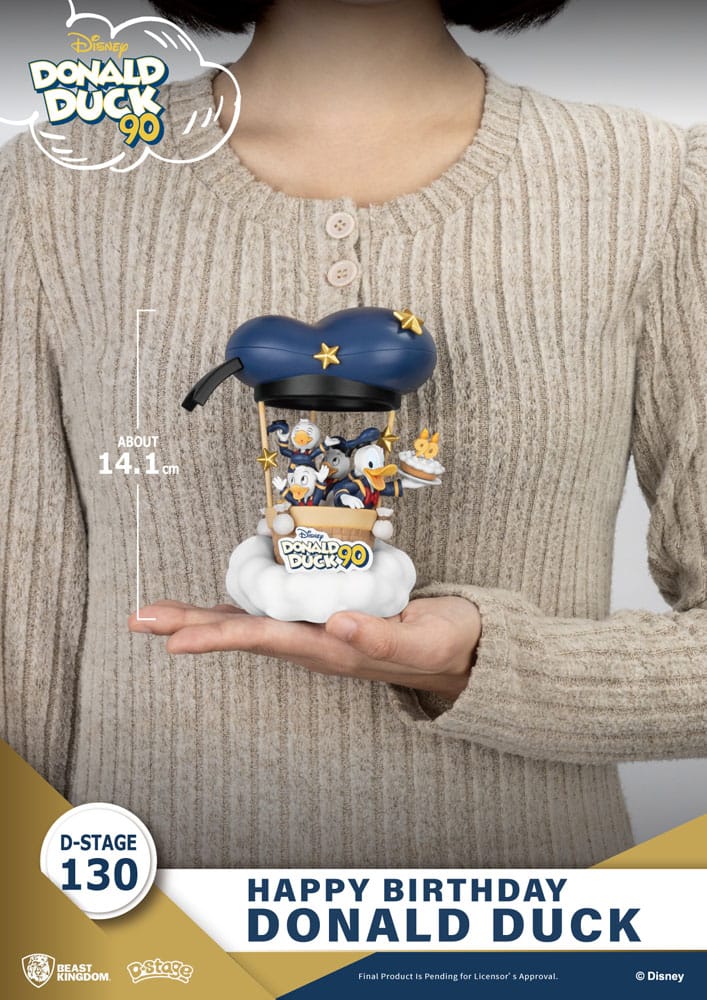 Disney diorama PVC D-Stage Donald Duck 90th-Happy Birthday 14 cm