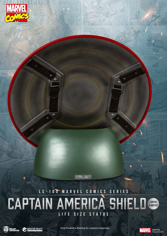 Statuette grandeur nature Captain America Bouclier en PVC Marvel Comics 64 cm