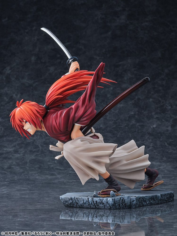 Rurouni Kenshin: Meiji Kenkaku Romantan Kyoto Douran statuette PVC 1/6 Kenshin Himura Dragon Flight of Heaven Ver. 26 cm