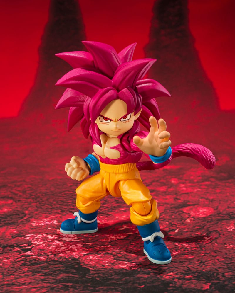 Figurine Dragon Ball Daima SHFiguarts Super Saiyan Niveau 4 Son Goku (mini) 8 cm