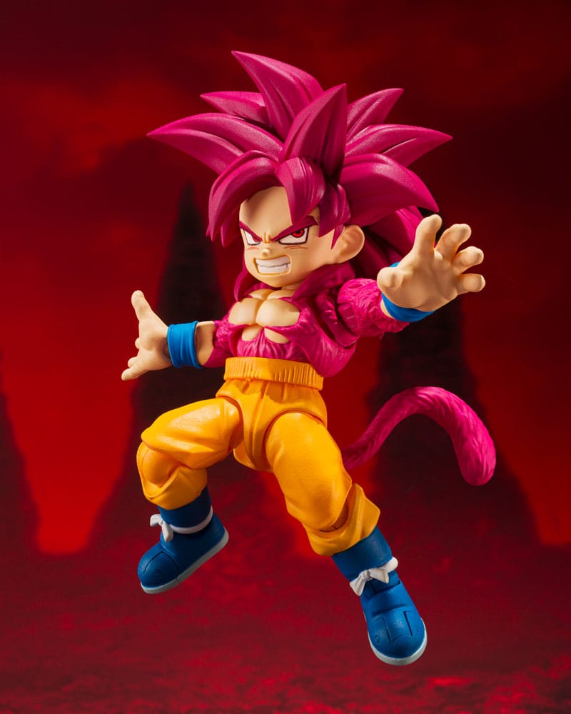 Figurine Dragon Ball Daima SHFiguarts Super Saiyan Niveau 4 Son Goku (mini) 8 cm