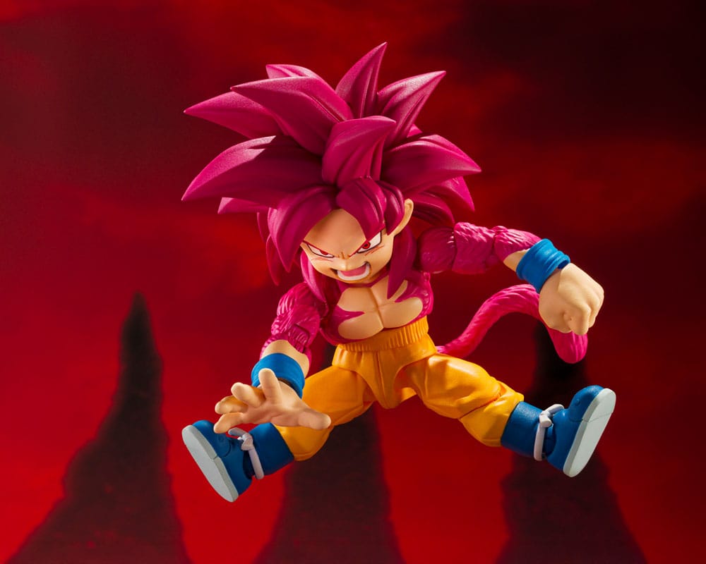 Figurine Dragon Ball Daima SHFiguarts Super Saiyan Niveau 4 Son Goku (mini) 8 cm