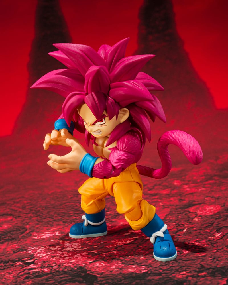 Figurine Dragon Ball Daima SHFiguarts Super Saiyan Niveau 4 Son Goku (mini) 8 cm