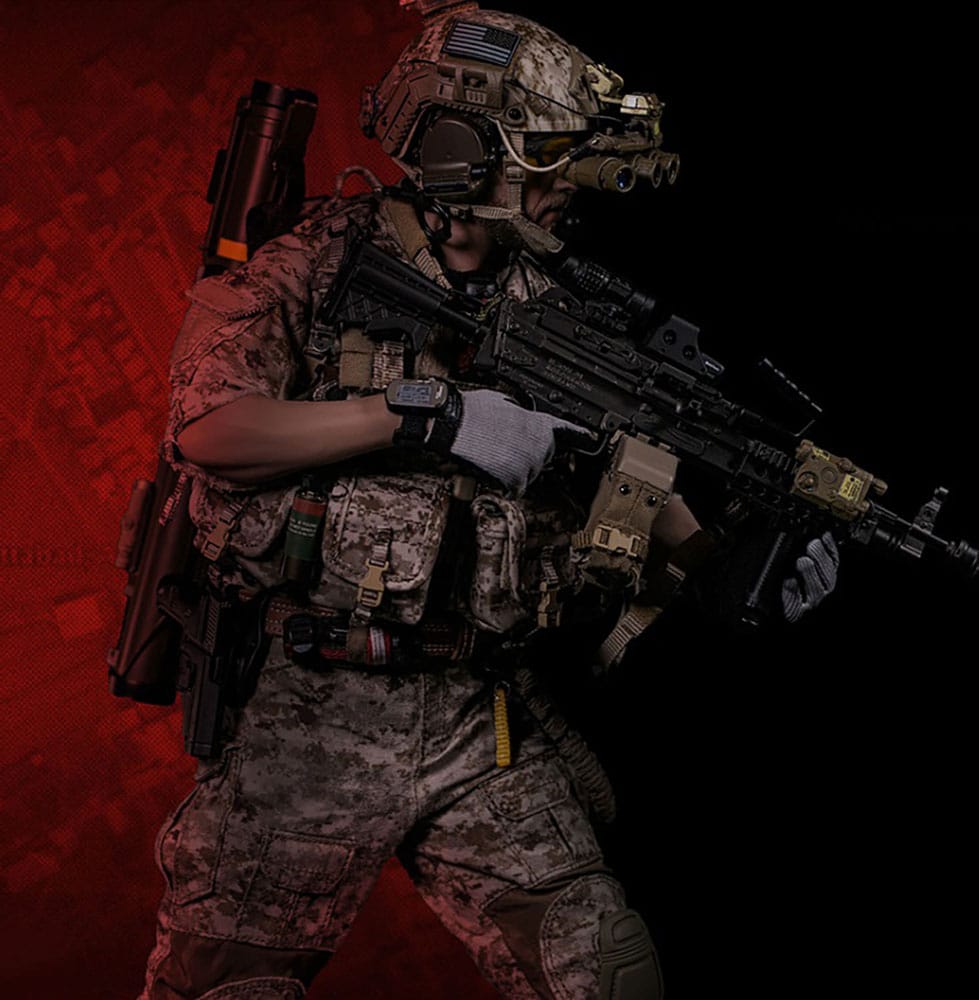 Modern Military figurine 1/6 Geronimo Devgru - MK46 MOD1 Gunner (Operation Neptune Spear) 30 cm