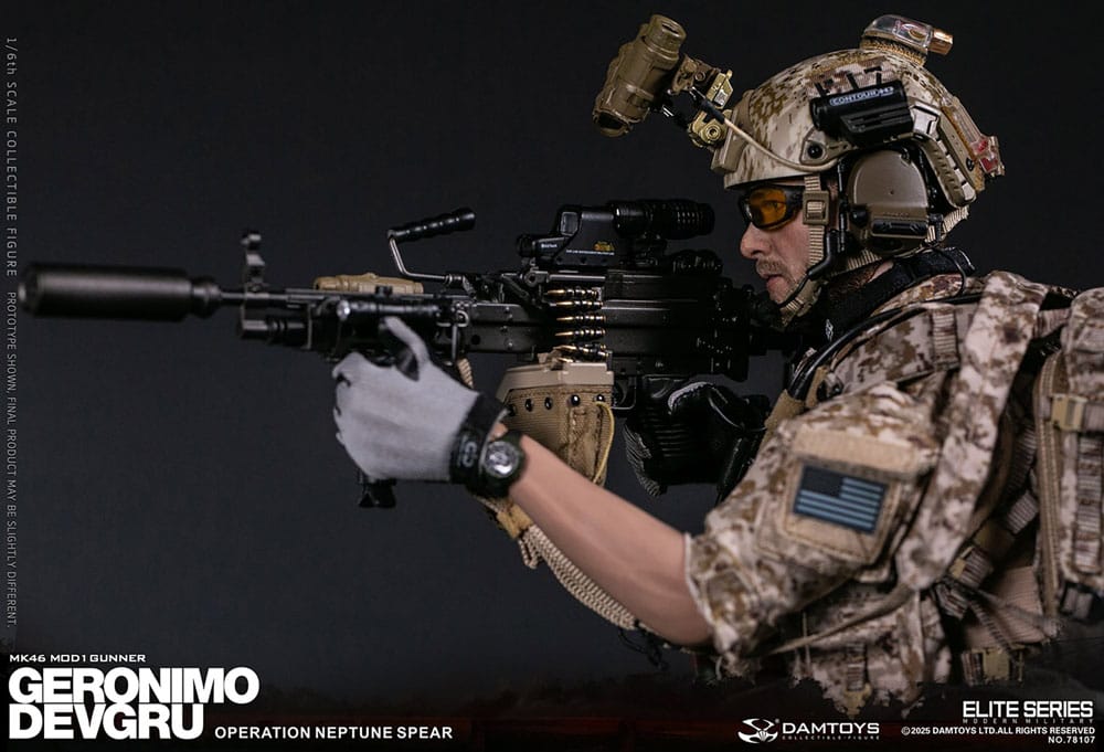 Modern Military figurine 1/6 Geronimo Devgru - MK46 MOD1 Gunner (Operation Neptune Spear) 30 cm