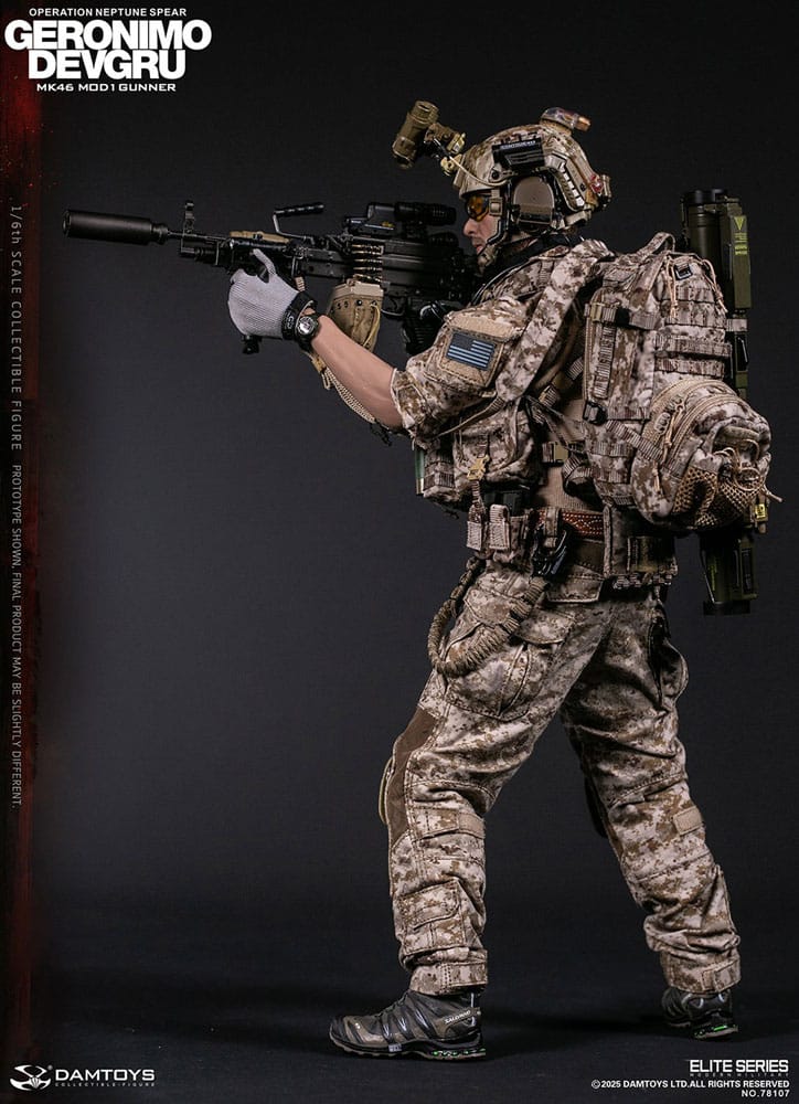 Modern Military figurine 1/6 Geronimo Devgru - MK46 MOD1 Gunner (Operation Neptune Spear) 30 cm