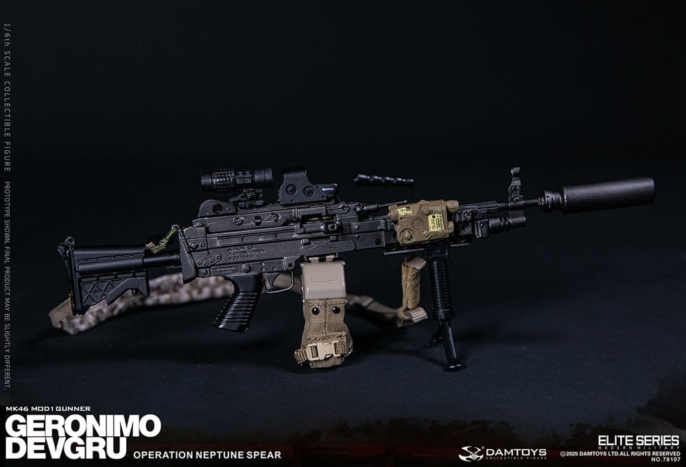 Modern Military figurine 1/6 Geronimo Devgru - MK46 MOD1 Gunner (Operation Neptune Spear) 30 cm