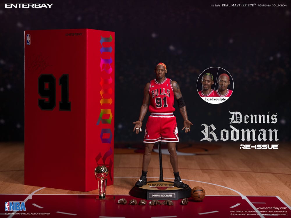 NBA Collection figurine Real Masterpiece 1/6 Dennis Rodman Limited Retro Editon 33 cm
