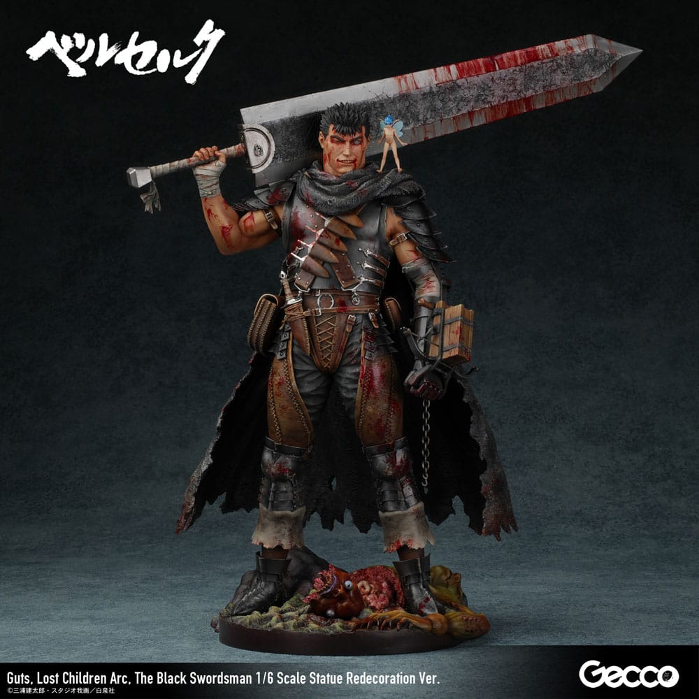 Berserk statuette 1/6 Guts Lost Children Arc The Black Swordsman Redecoration Ver. 38 cm