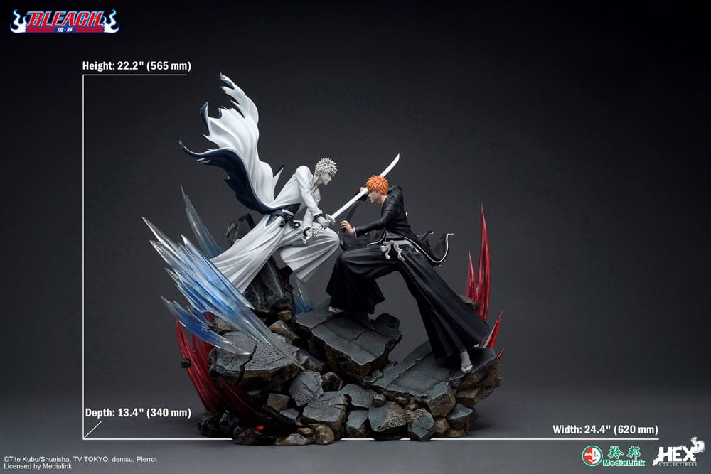 Bleach statuette 1/6 Elite Dynamic Ichigo Kurosaki vs Hollow Ichigo 56 cm