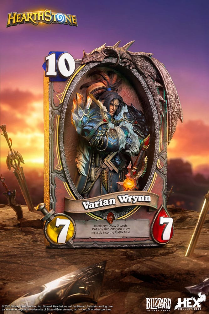 Statuette Hearthstone 3D Art Frame Varian Wrynn 31 cm