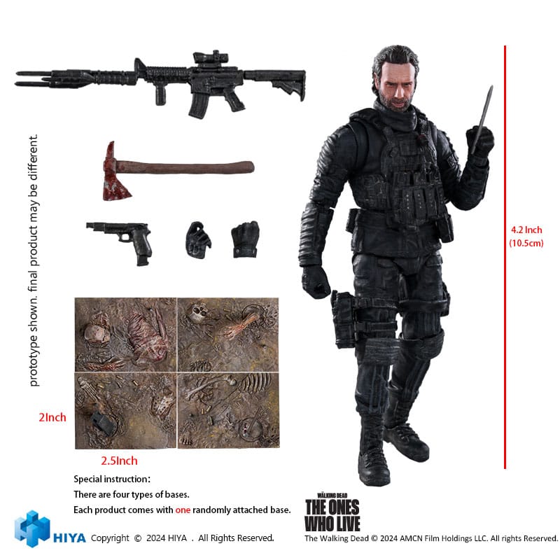 Figurine The Walking Dead : Ceux qui ont survécu 1/18 Exquis Mini Daryl Dixon Dark Eyes Walker 11 cm