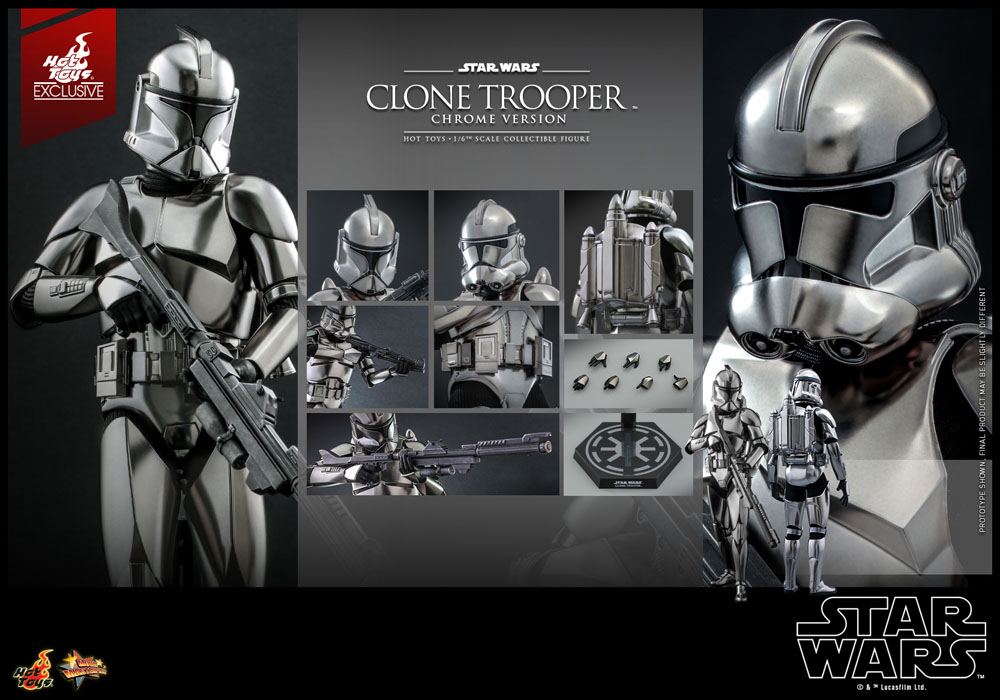 Star Wars figurine Clone Trooper (Chrome Version)