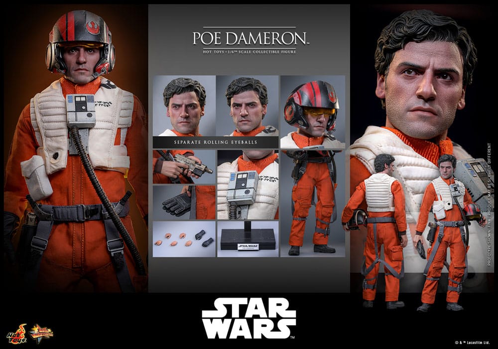 Figurine Star Wars 1/6 Poe Dameron 30 cm