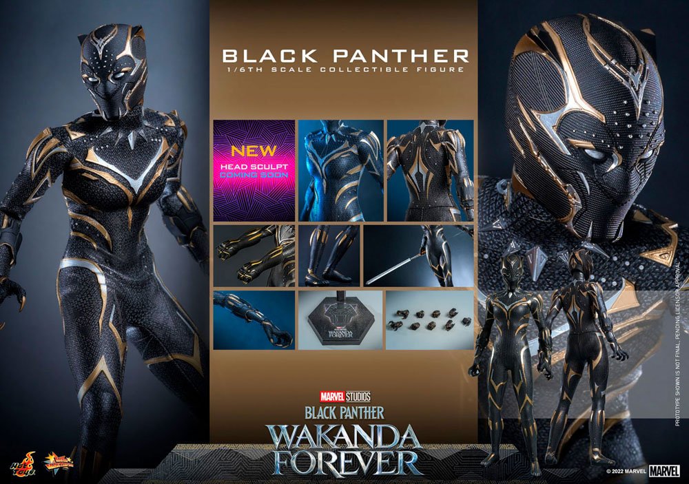 Black Panther: Wakanda Forever : Figurine Movie Masterpiece 1/6 Black Panther 28 cm