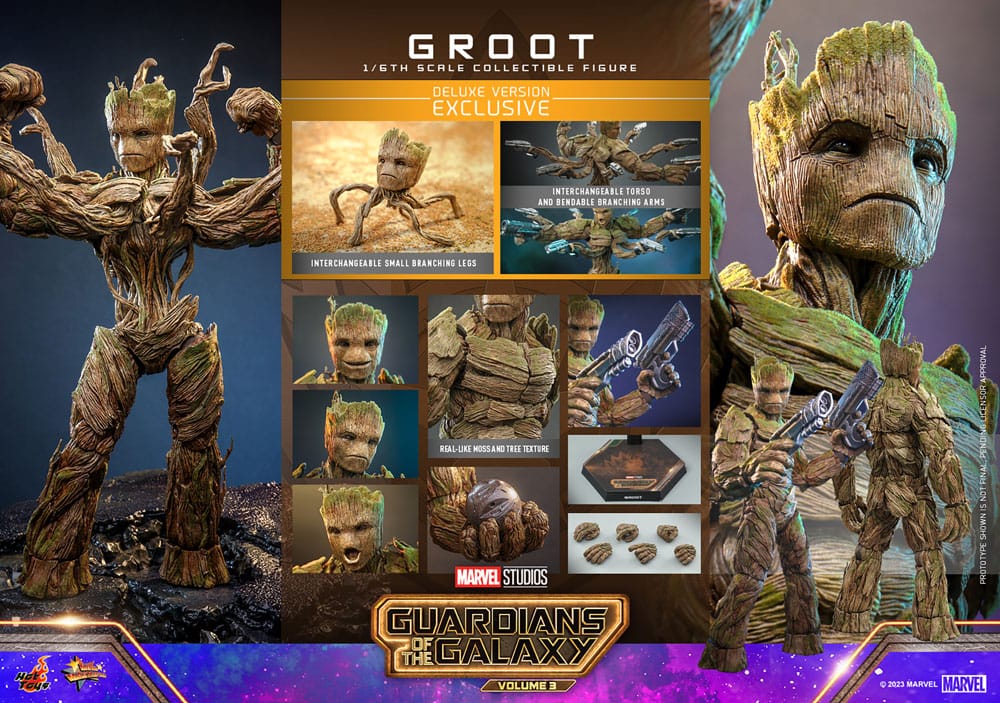 Les Gardiens de la Galaxie Vol. 3 : Figurine 1/6 Groot (Deluxe Version) 32 cm