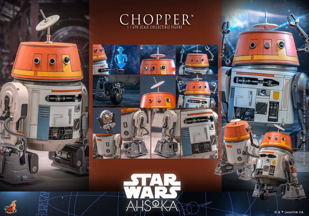 Star Wars: Ahsoka figurine 1/6 Chopper 18 cm Action figures: 30 cm