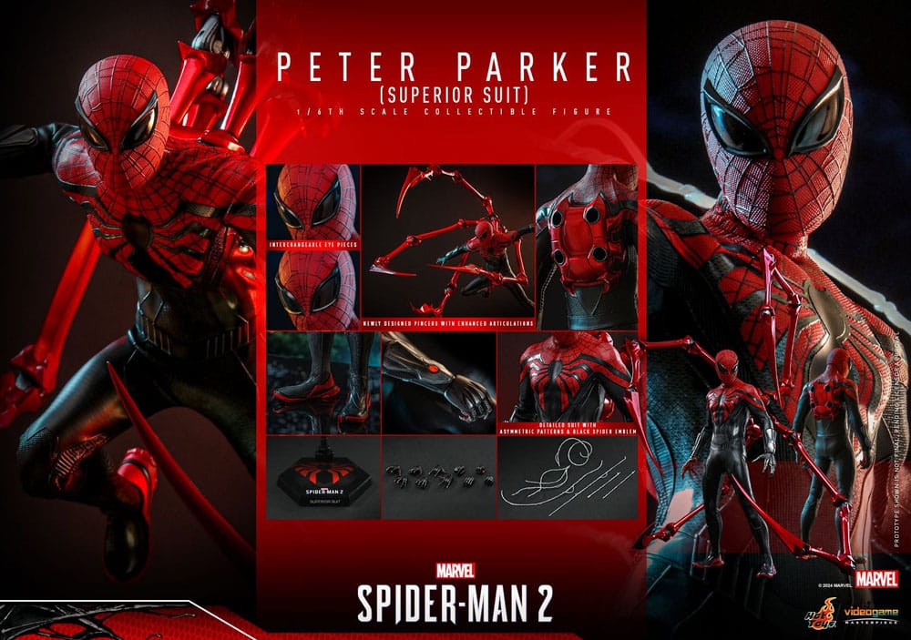 Spider-Man 2 figurine Video Game Masterpiece 1/6 Peter Parker (Superior Suit) 30 cm