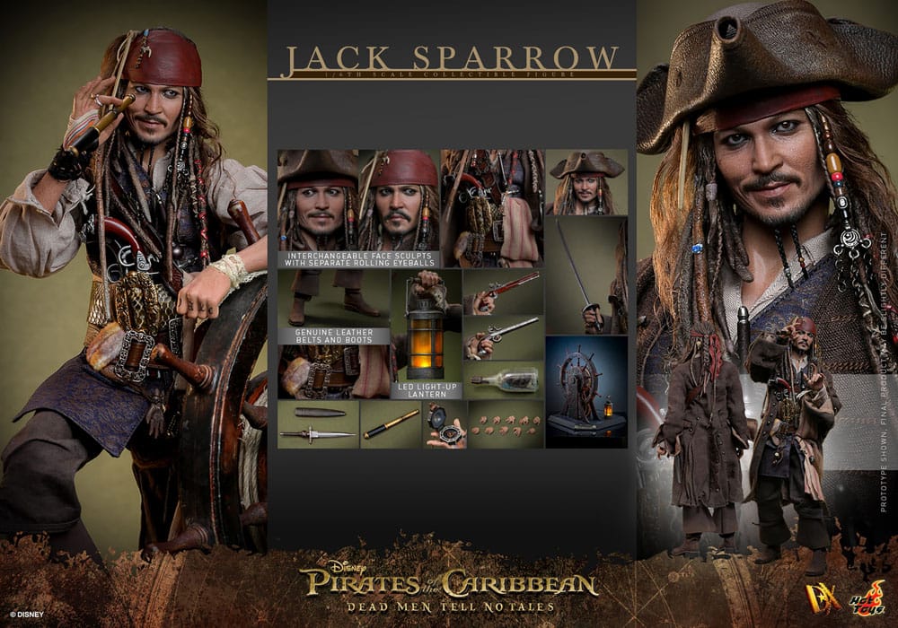 Pirates des Caraïbes : La Vengeance de Salazar figurine DX 1/6 Jack Sparrow 30 cm