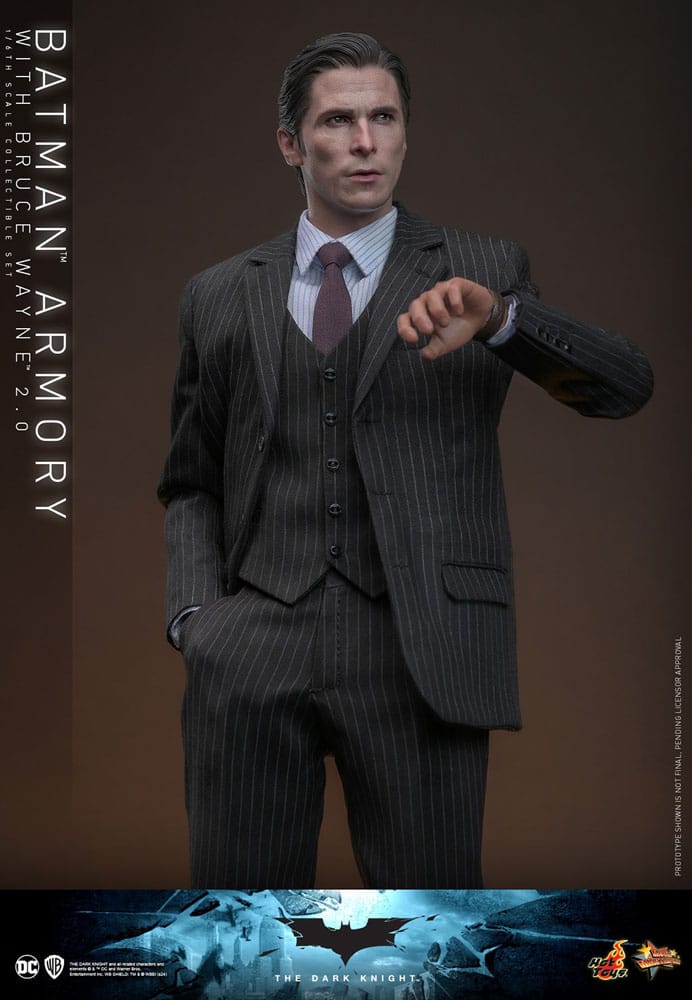 The Dark Knight figurines et diorama Movie Masterpiece 1/6 Batman Armory with Bruce Wayne (2.0) 30 cm