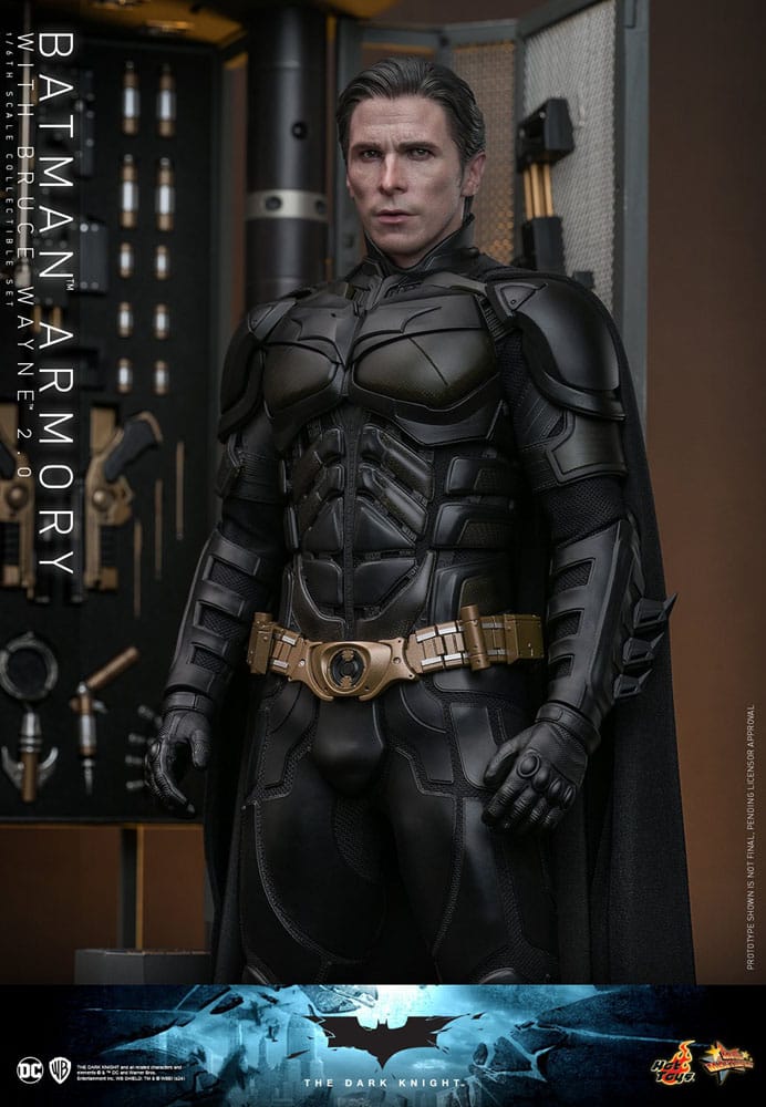 The Dark Knight figurines et diorama Movie Masterpiece 1/6 Batman Armory with Bruce Wayne (2.0) 30 cm