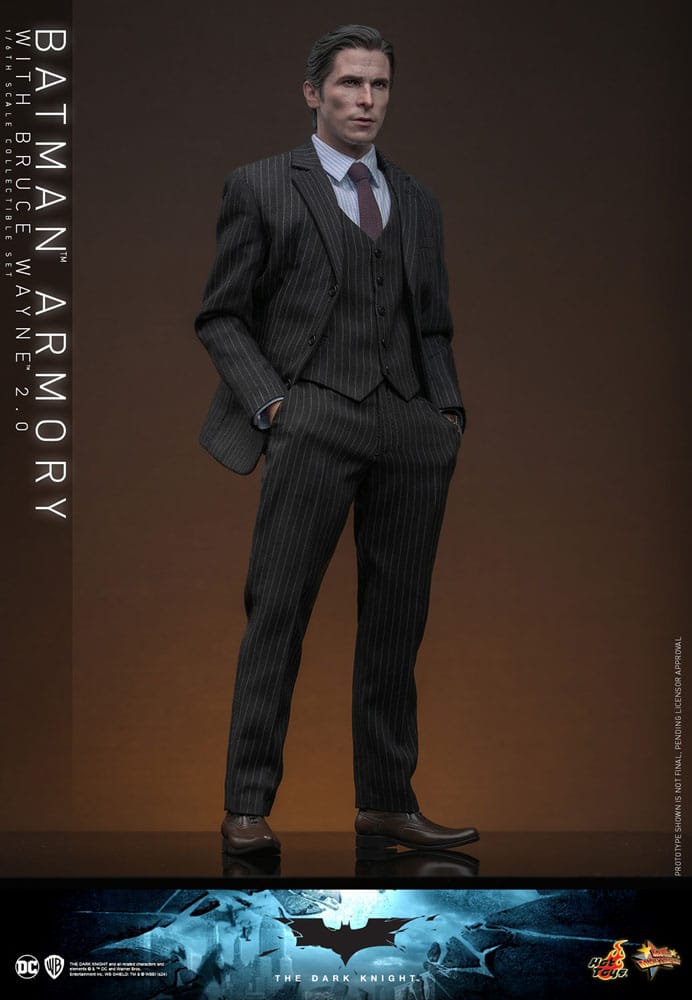 The Dark Knight figurines et diorama Movie Masterpiece 1/6 Batman Armory with Bruce Wayne (2.0) 30 cm