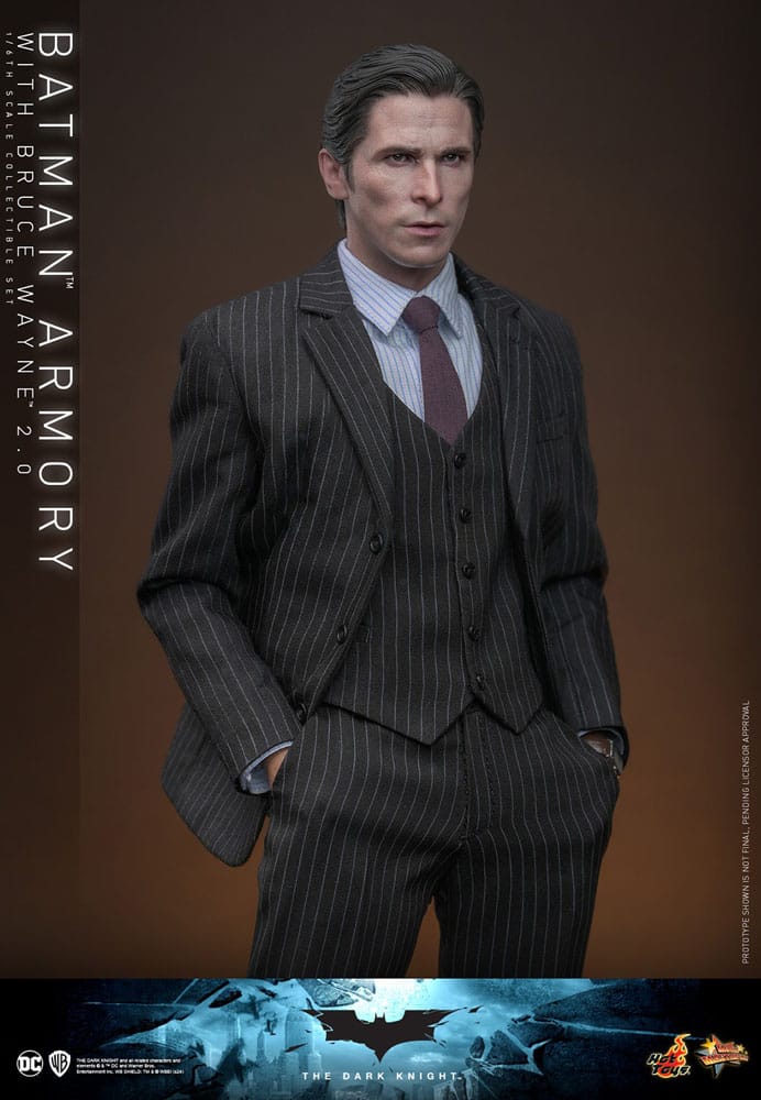 The Dark Knight figurines et diorama Movie Masterpiece 1/6 Batman Armory with Bruce Wayne (2.0) 30 cm