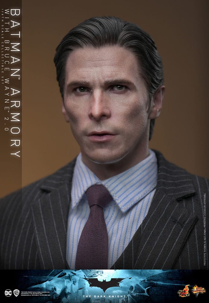 The Dark Knight figurines et diorama Movie Masterpiece 1/6 Batman Armory with Bruce Wayne (2.0) 30 cm