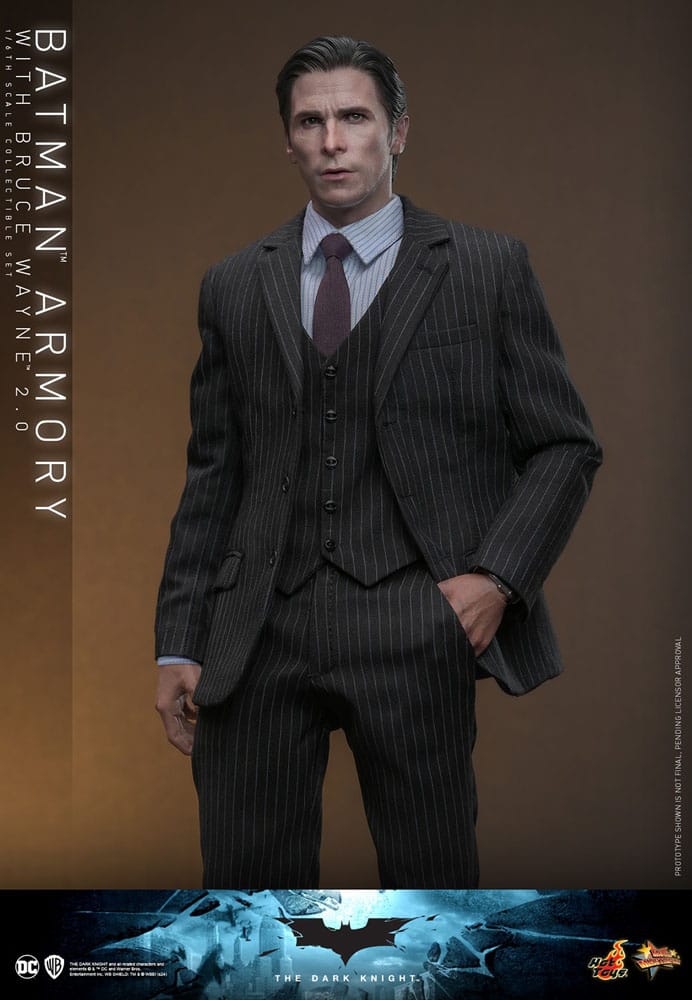 The Dark Knight figurines et diorama Movie Masterpiece 1/6 Batman Armory with Bruce Wayne (2.0) 30 cm