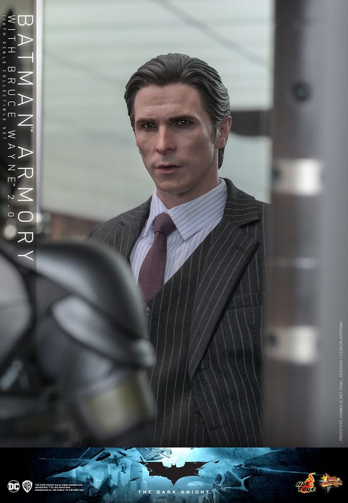 The Dark Knight figurines et diorama Movie Masterpiece 1/6 Batman Armory with Bruce Wayne (2.0) 30 cm