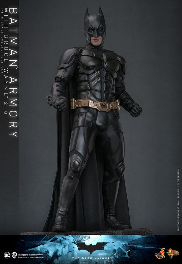 The Dark Knight figurines et diorama Movie Masterpiece 1/6 Batman Armory with Bruce Wayne (2.0) 30 cm