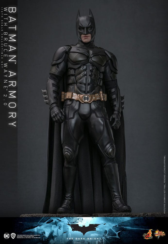 The Dark Knight figurines et diorama Movie Masterpiece 1/6 Batman Armory with Bruce Wayne (2.0) 30 cm