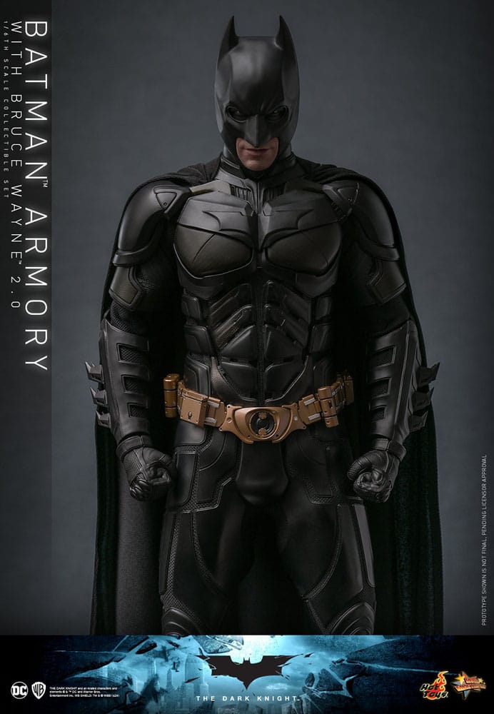 The Dark Knight figurines et diorama Movie Masterpiece 1/6 Batman Armory with Bruce Wayne (2.0) 30 cm