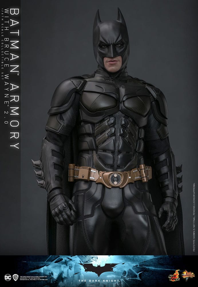 The Dark Knight figurines et diorama Movie Masterpiece 1/6 Batman Armory with Bruce Wayne (2.0) 30 cm