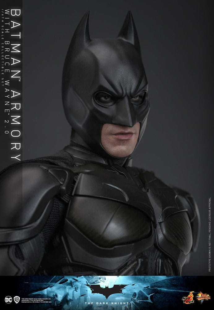 The Dark Knight figurines et diorama Movie Masterpiece 1/6 Batman Armory with Bruce Wayne (2.0) 30 cm