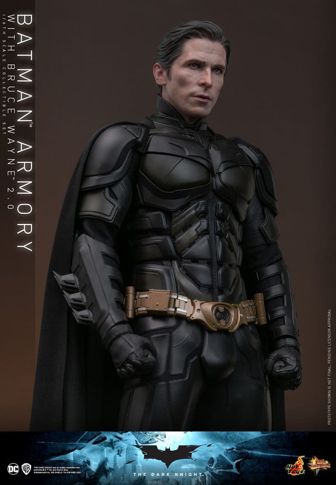 The Dark Knight figurines et diorama Movie Masterpiece 1/6 Batman Armory with Bruce Wayne (2.0) 30 cm