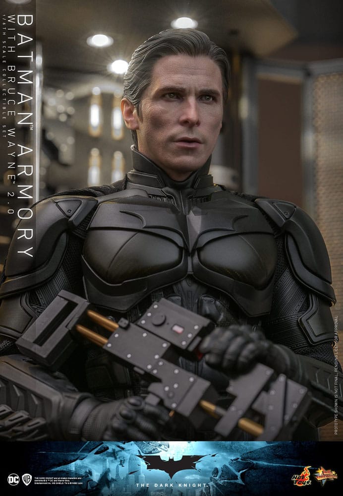 The Dark Knight figurines et diorama Movie Masterpiece 1/6 Batman Armory with Bruce Wayne (2.0) 30 cm