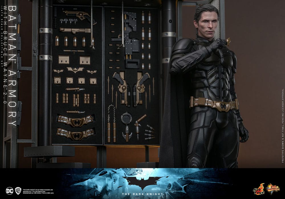 The Dark Knight figurines et diorama Movie Masterpiece 1/6 Batman Armory with Bruce Wayne (2.0) 30 cm