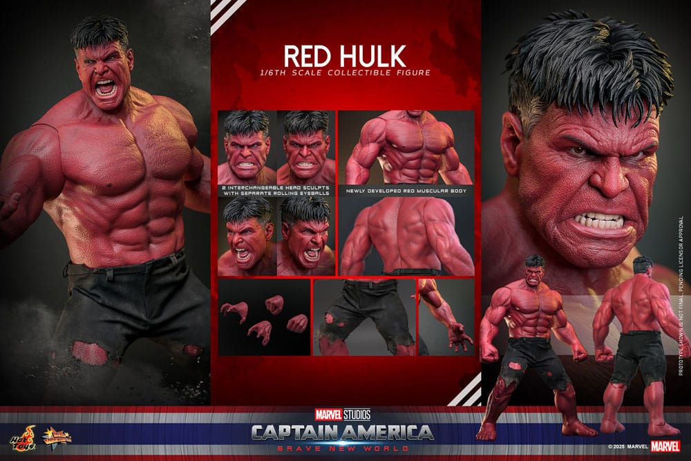 Captain America: Brave New World figurine Movie Masterpiece 1/6 Hulk Red Hulk 47 cm