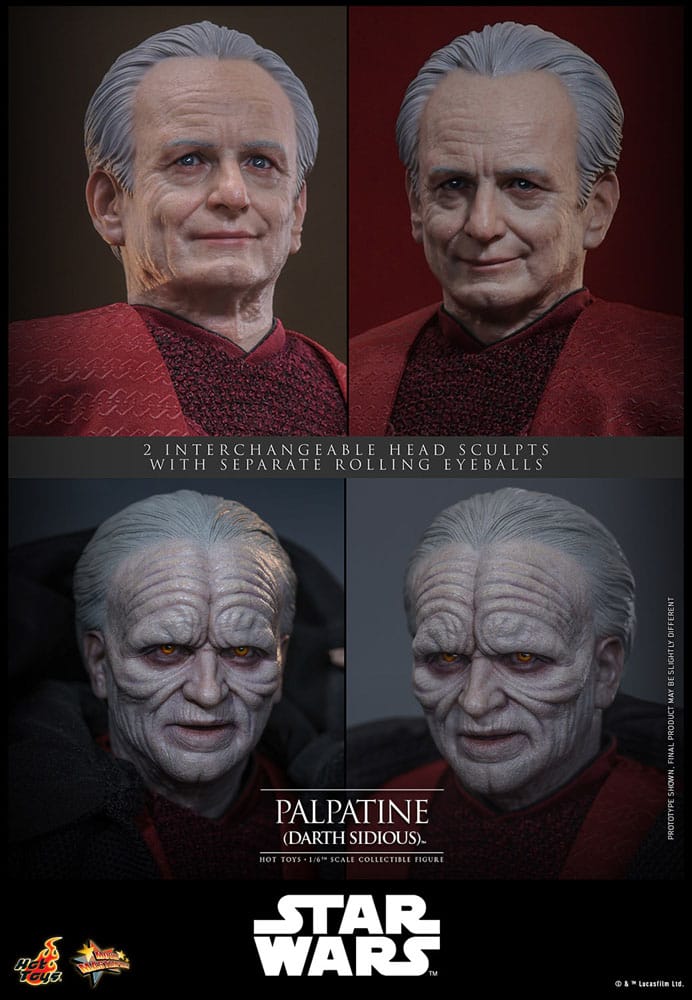 Star Wars, épisode III : La Revanche des Sith figurine 1/6 Palpatine (Darth Sidious) 29 cm