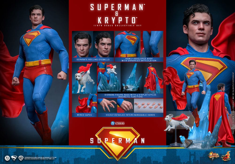 Figurine Superman (2025) Movie Masterpiece 1/6 Superman & Krypto 33 cm