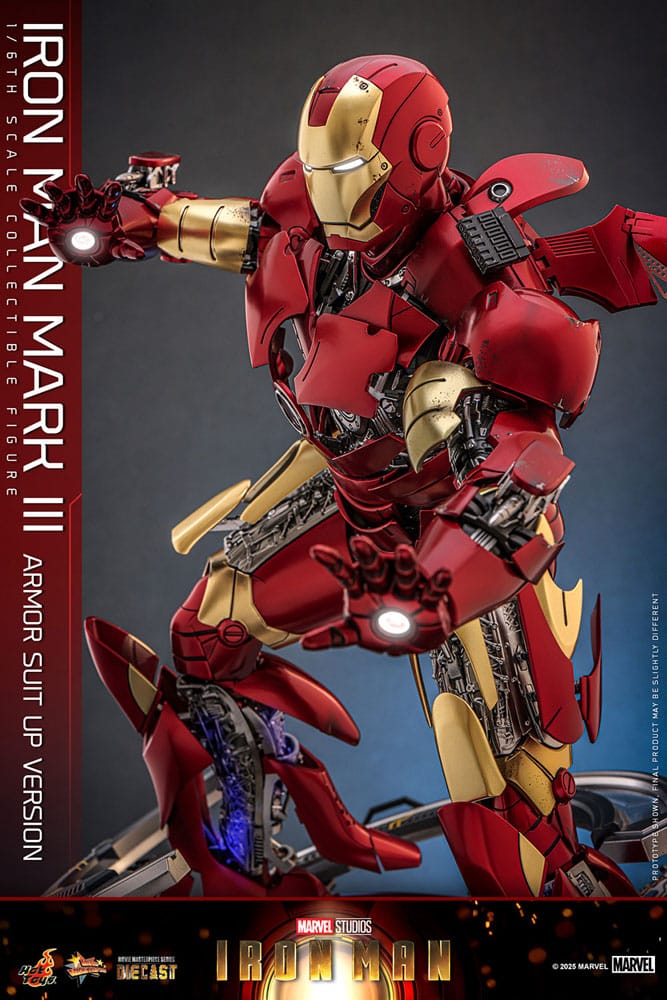 Figurine Iron Man Movie Masterpiece Diecast 1/6 Iron Man Mark III (Version Armure) 32 cm