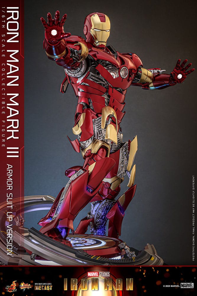 Figurine Iron Man Movie Masterpiece Diecast 1/6 Iron Man Mark III (Version Armure) 32 cm